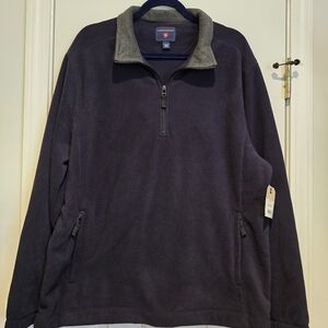 Men's NWT long Sleeve 1/4 Zip Fleece Murre Navy Size Large